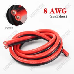 Super Soft 2 Pin Silicone Cable 20 18 16 14 12 10 8 AWG High Temperature Resistant Tin-plated Copper Wire High Current Wire