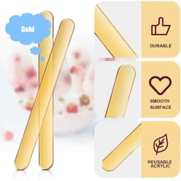 UPORS Reusable Ice Cream Sticks Acrylic Popsicle Sticks Creamsicle Cakesicle Cake Candy Pop Sticks Ice Lollies DIY Crafts
