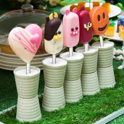 UPORS Reusable Ice Cream Sticks Acrylic Popsicle Sticks Creamsicle Cakesicle Cake Candy Pop Sticks Ice Lollies DIY Crafts