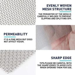 1pc Stainlessy Steel Woven Wire Cloth 120/200/300/400/500 Mesh Screen Wire Filter Sheet For Home Use