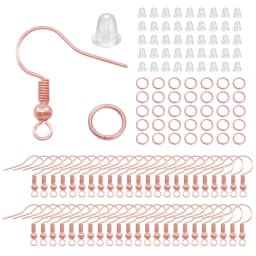 100/220/300pcs Earrings Set Earring Hooks Open Jump Rings Ear Plug Connects For DIY Jewelry Making Findings Supplies Accessories