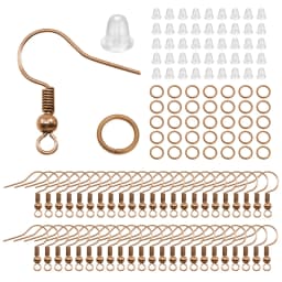 100/220/300pcs Earrings Set Earring Hooks Open Jump Rings Ear Plug Connects For DIY Jewelry Making Findings Supplies Accessories