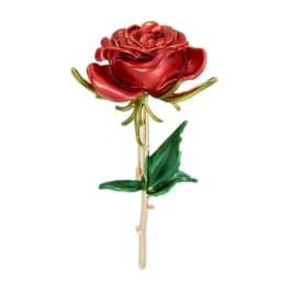 Advanced Luxury 2023 New Tulip Flower brooch Elegant Design Sense Rose White Stone Jewelry