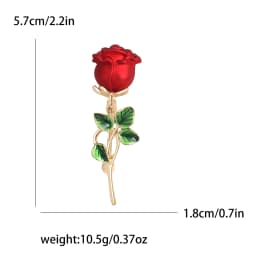 Advanced Luxury 2023 New Tulip Flower brooch Elegant Design Sense Rose White Stone Jewelry