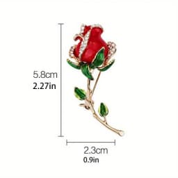 Advanced Luxury 2023 New Tulip Flower brooch Elegant Design Sense Rose White Stone Jewelry