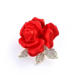 Advanced Luxury 2023 New Tulip Flower brooch Elegant Design Sense Rose White Stone Jewelry