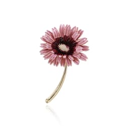 Advanced Luxury 2023 New Tulip Flower brooch Elegant Design Sense Rose White Stone Jewelry