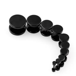 Punk Black Round Stud Earrings For Women Men Boy Minimalism Fashion Stainless Steel Ear Jewelry Earrings Wholesale Size 4mm-14mm