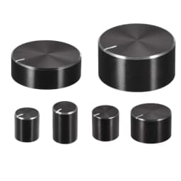Aluminum Alloy Potentiometer Knob Cap Volume Control Knob Hat Rotation Switch for 6 mm Roll Shaft/D-Axis