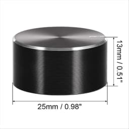 Aluminum Alloy Potentiometer Knob Cap Volume Control Knob Hat Rotation Switch for 6 mm Roll Shaft/D-Axis