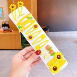 12PCS/Set New Girls Cute Colorful Cartoon Flower Hairpins Children Kids Lovely Hair Clips Barrettes Fashion Hair Accessories