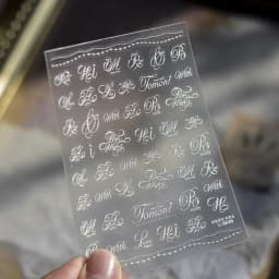 Self-adhesive Letters Nail Stickers 3D Nail Decorations Black White English Letter Number For DIY French Nails Design Stickers
