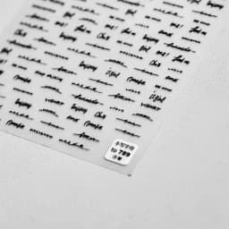 Self-adhesive Letters Nail Stickers 3D Nail Decorations Black White English Letter Number For DIY French Nails Design Stickers