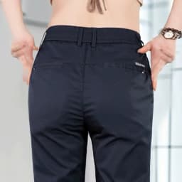 2026 Men's Ice Silk Straight Leg Thin Breathable Casual Pants Summer Business Long Trousers Fashionable Versatile Lightweight