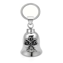 Motorcycle lucky riding dragon bell key chain for good luck prayer hand bell lucky riding bell