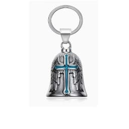 Motorcycle lucky riding dragon bell key chain for good luck prayer hand bell lucky riding bell