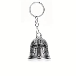 Motorcycle lucky riding dragon bell key chain for good luck prayer hand bell lucky riding bell