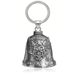 Motorcycle lucky riding dragon bell key chain for good luck prayer hand bell lucky riding bell