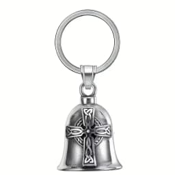 Motorcycle lucky riding dragon bell key chain for good luck prayer hand bell lucky riding bell