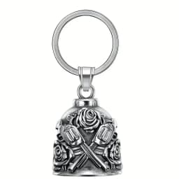 Motorcycle lucky riding dragon bell key chain for good luck prayer hand bell lucky riding bell