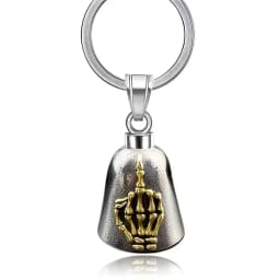 Motorcycle lucky riding dragon bell key chain for good luck prayer hand bell lucky riding bell