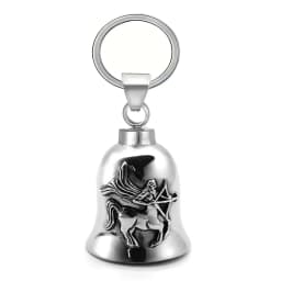 Motorcycle lucky riding dragon bell key chain for good luck prayer hand bell lucky riding bell