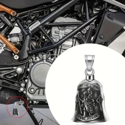 Motorcycle lucky riding dragon bell key chain for good luck prayer hand bell lucky riding bell