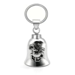 Motorcycle lucky riding dragon bell key chain for good luck prayer hand bell lucky riding bell