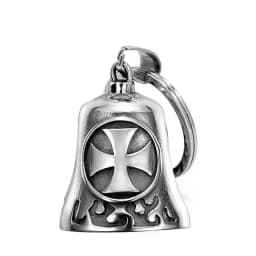 Motorcycle lucky riding dragon bell key chain for good luck prayer hand bell lucky riding bell