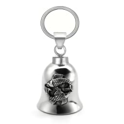 Motorcycle lucky riding dragon bell key chain for good luck prayer hand bell lucky riding bell