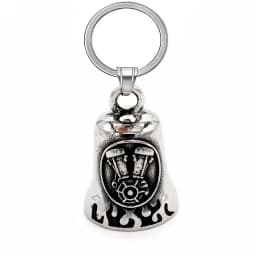 Motorcycle lucky riding dragon bell key chain for good luck prayer hand bell lucky riding bell