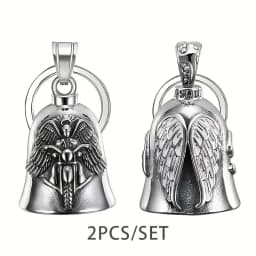 Motorcycle lucky riding dragon bell key chain for good luck prayer hand bell lucky riding bell