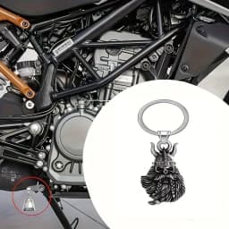 Motorcycle lucky riding dragon bell key chain for good luck prayer hand bell lucky riding bell