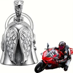 Motorcycle lucky riding dragon bell key chain for good luck prayer hand bell lucky riding bell