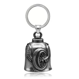 Motorcycle lucky riding dragon bell key chain for good luck prayer hand bell lucky riding bell