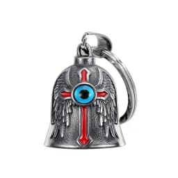 Motorcycle lucky riding dragon bell key chain for good luck prayer hand bell lucky riding bell