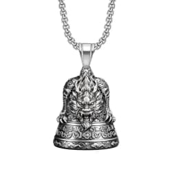 Motorcycle lucky riding dragon bell key chain for good luck prayer hand bell lucky riding bell