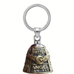 Motorcycle lucky riding dragon bell key chain for good luck prayer hand bell lucky riding bell