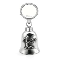 Motorcycle lucky riding dragon bell key chain for good luck prayer hand bell lucky riding bell