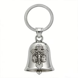 Motorcycle lucky riding dragon bell key chain for good luck prayer hand bell lucky riding bell