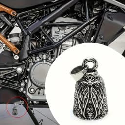 Motorcycle lucky riding dragon bell key chain for good luck prayer hand bell lucky riding bell