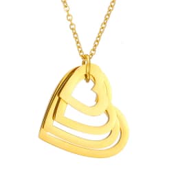 Personalized Water Drop Necklace With Rotating Rose Box Custom Family Names Heart Charms Waterdrop Pendants Gift for Women Mom