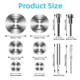 High-Speed Steel Saw Blades 10PCS, 1/4" Hex Shank Universal Fit for Grinders, Metal/Wood/Plastic Cutting Discs, Durable Rotary