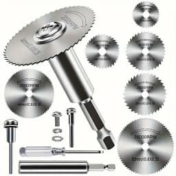 High-Speed Steel Saw Blades 10PCS, 1/4" Hex Shank Universal Fit for Grinders, Metal/Wood/Plastic Cutting Discs, Durable Rotary