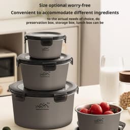 Rust Proof Titanium Ultralight Portable Food Sealing Bowl with Lid Fresh-keeping Portable Purification Dinner Box For Picnic