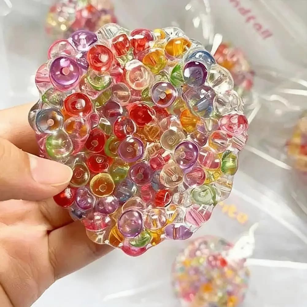 Handmade ball Squishy Balls Ice Beads Squeeze Toy Fidget Toys Slow Rebound Toy for Friend Anxiety Relaxation Squeeze Gift