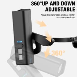 2025 Ear Clip Headlamp– Bright LED Headlight, Rechargeable Waterproof Head Flashlight for Fishing Hiking Running Cycling Outdoor