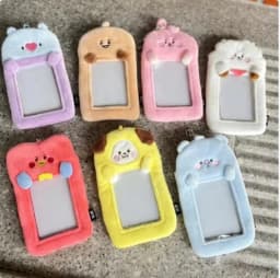 Kpop BT21 COOKY CHIMMY KOYA MANG RJ SHOOKY 3-inch Card Holder with Photo Display Cover for Korean Celebrity ID Photo Cards