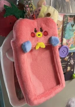 Kpop BT21 COOKY CHIMMY KOYA MANG RJ SHOOKY 3-inch Card Holder with Photo Display Cover for Korean Celebrity ID Photo Cards