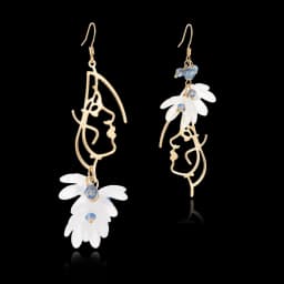 Retro Classic Wine Red Flowers Tassel Earrings For Women Temperament Long Pendant Ear Nail Korean Style Jewelry